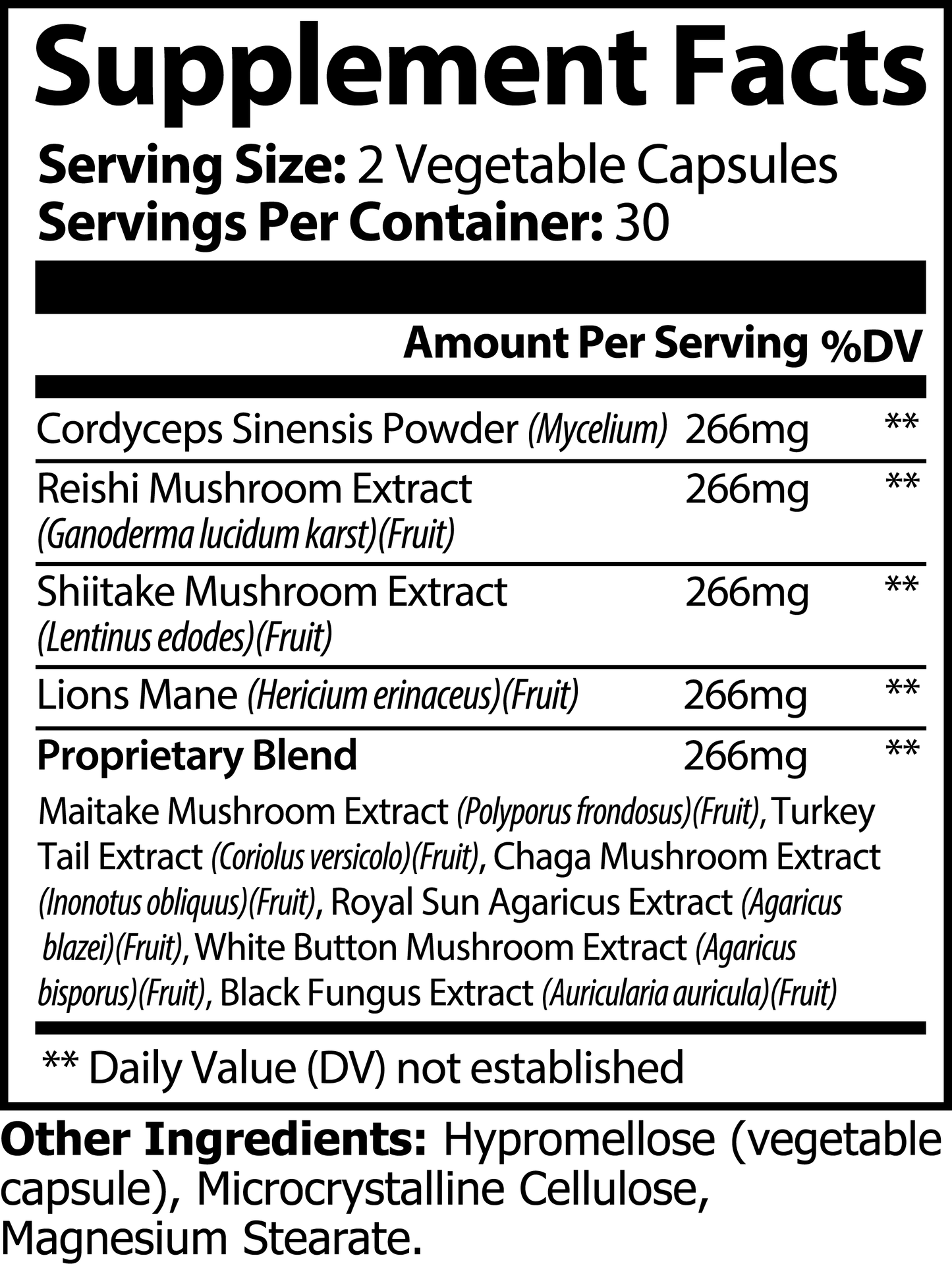 Mesa Mycology Mushroom Melange Capsules