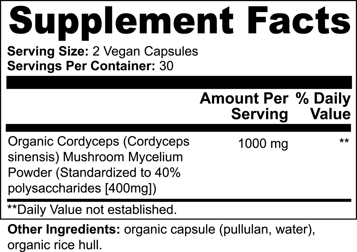Mesa Mycology Cordyceps Mushroom Capsules