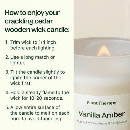 Vanilla Amber Naturally Scented Candle