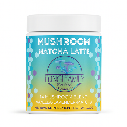 Mushroom Vanilla Lavender Matcha Latte