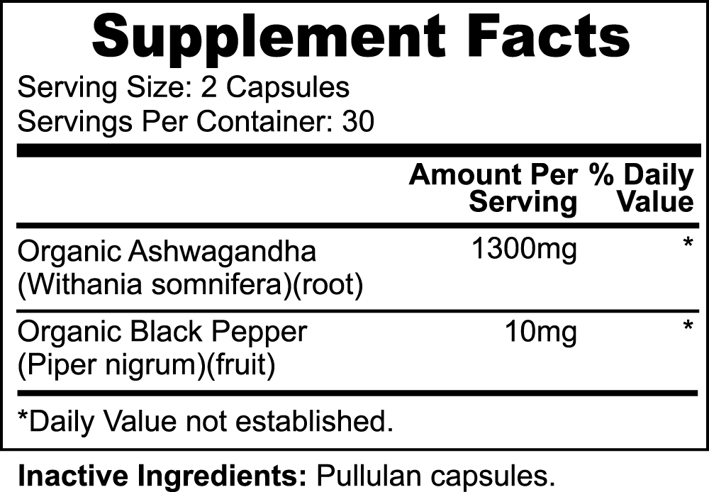 Ashwagandha & Black Pepper Capsules - Debsun